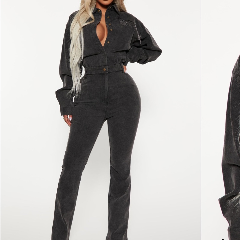 Olivia Black Denim Jumpsuit